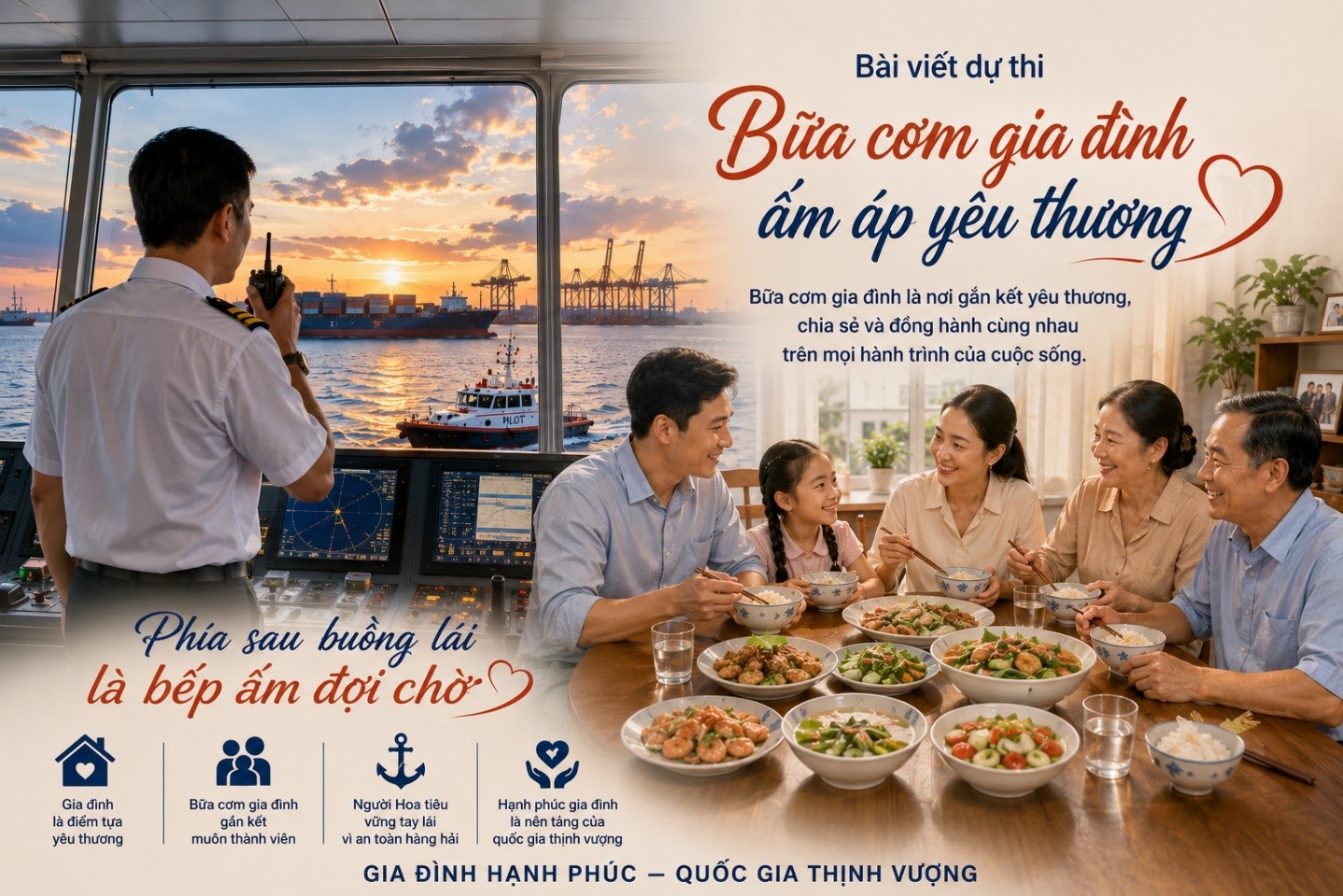 Hoa tiêu hàng hải miền Nam: Lan tỏa yêu thương từ cuộc thi viết về “Bữa cơm gia đình ấm áp yêu thương”